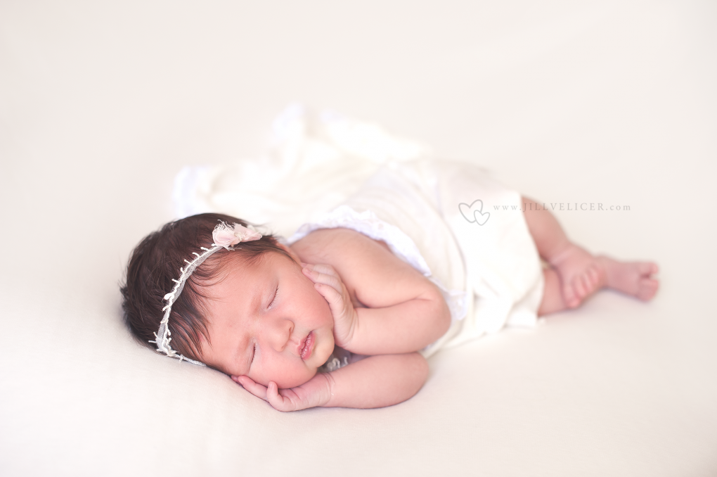 one week old baby girl photo ~ Germantown Newborn Photographer