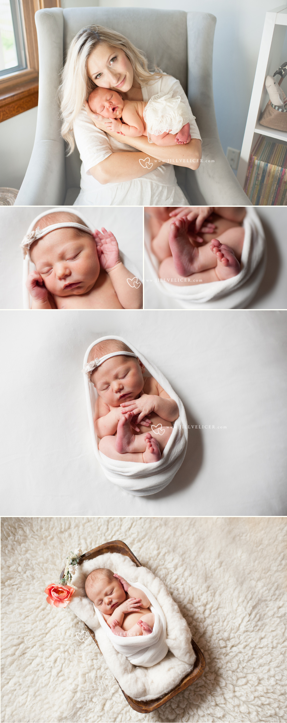 7 day old baby girl newborn photography milwaukee 